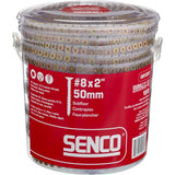 Senco DuraSpin No. 8 X 2 in. L Square Yellow Zinc Wood Screws 1000 pk