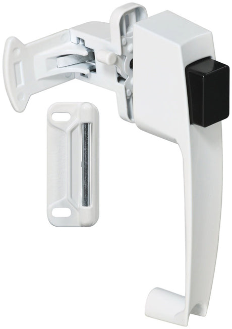 National Hardware White Zinc Push Button Latch 1 pk