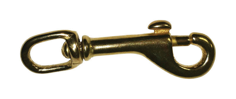 Baron 3/8 in. D X 3 in. L Polished Bronze Bolt Snap 80 lb