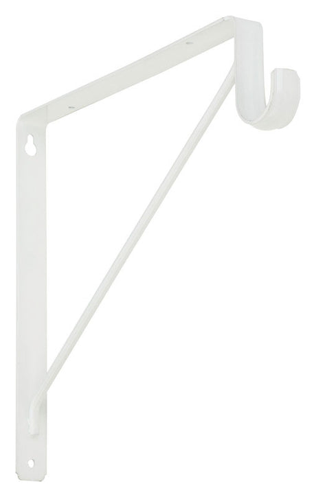 National Hardware White Steel Shelf/Rod Bracket 32 Ga. 12-7/16 in. L