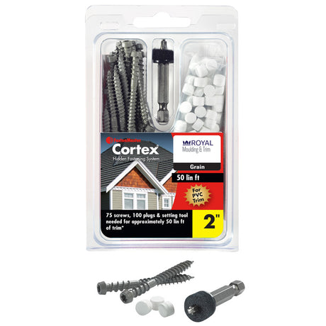 FastenMaster Cortex No. 9 X 2-3/4 in. L Star Trim Head Trim Screws with Plugs 75 pk