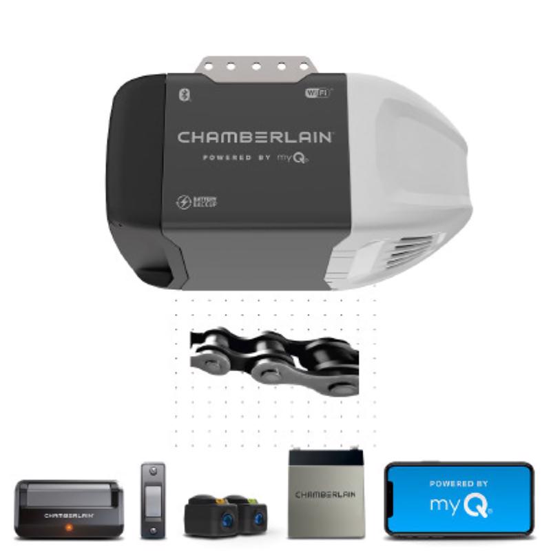 Chamberlain Smart Enabled 0.5 HP Chain Drive WiFi Compatible Smart-Enabled Garage Door Opener