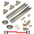 Johnson Hardware 100SD Aluminum By-Pass Door Hardware Set