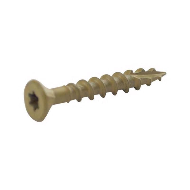 Grip-Rite PrimeGuard Plus No. 8 wire X 1-5/8 in. L Tan Star Flat Head Deck Screws 25 lb