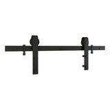 National Hardware Classic Matte Black Steel Barn Door Hanger Kit 1 pc