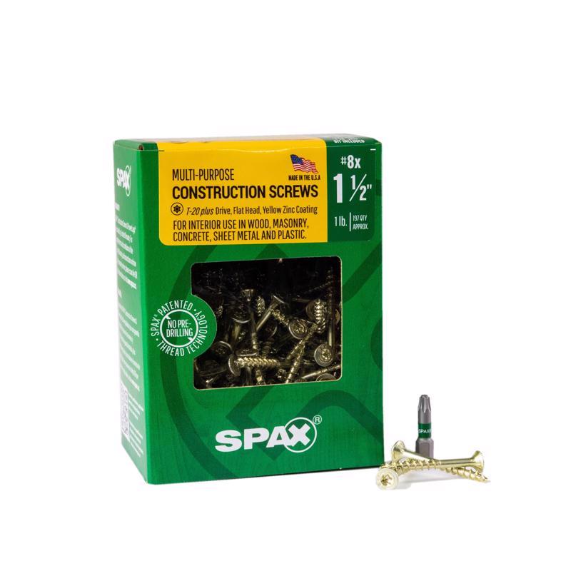 SPAX Multi-Material No. 8 in. X 1-1/2 in. L T-20+ Flat Head Construction Screws 1 lb 197 pk