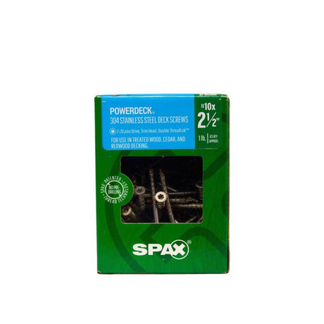 SPAX PowerDeck No. 10 cu in X 2-1/2 in. L Silver Star Trim Head Deck Screws 1 lb 83 pc