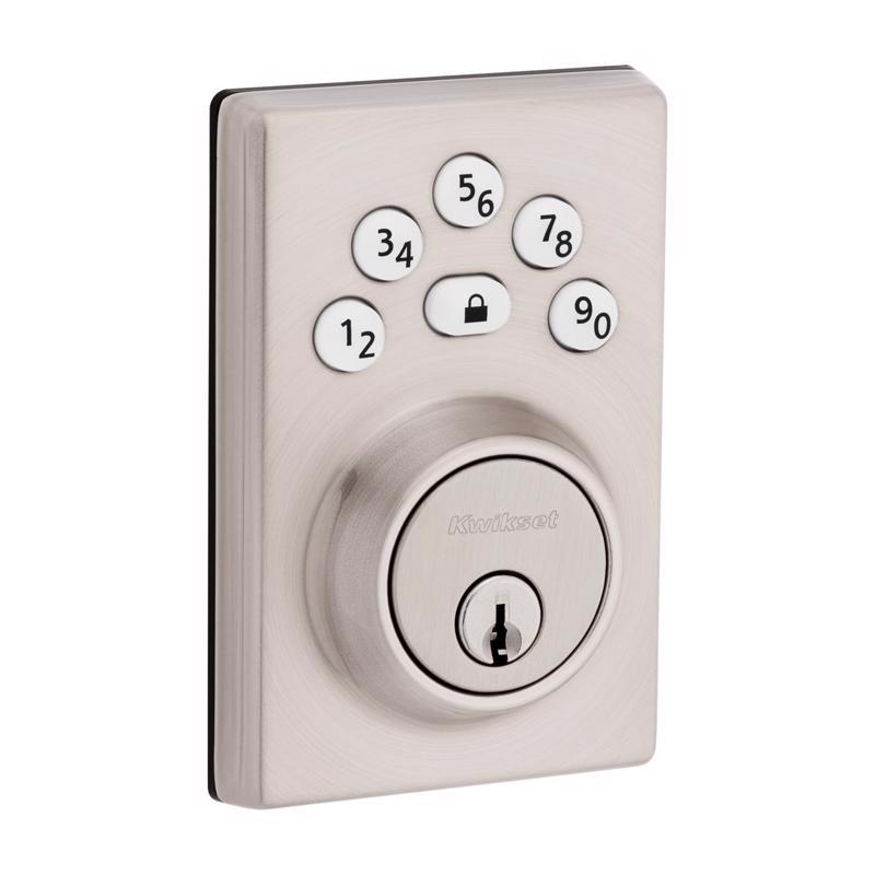 Kwikset Powerbolt Satin Nickel Zinc Electronic Deadbolt