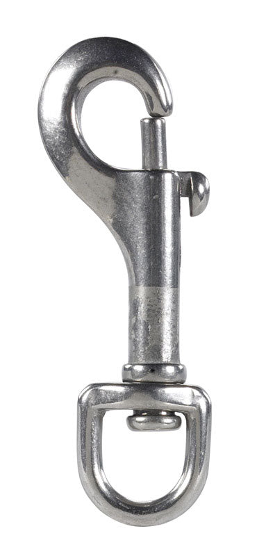 Campbell 1/2 in. D X 2-15/16 in. L Polished Stainless Steel Bolt Snap 50 lb