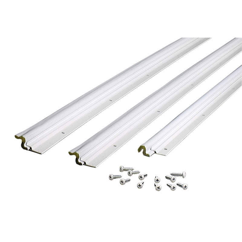 M-D White Aluminum Compression Weatherstrip For Door Jambs 36 and 84 in. L X 1 in.