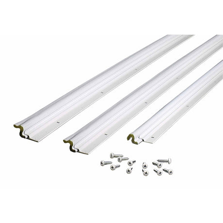M-D White Aluminum Compression Weatherstrip For Door Jambs 36 and 84 in. L X 1 in.