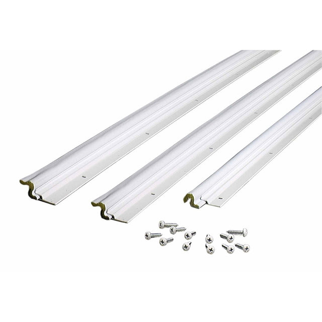 M-D White Aluminum Compression Weatherstrip For Door Jambs 36 and 84 in. L X 1 in.