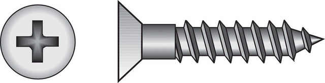 Hillman No. 10 X 1 in. L Phillips Zinc-Plated Wood Screws 100 pk