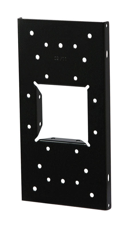 Gibraltar Mailboxes Black Steel Mailbox Mounting Board .060 Ga. 12.875 in. L