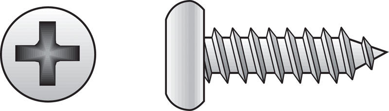 Hillman No. 8 X 7/8 in. L Phillips Pan Head Sheet Metal Screws 100 pk