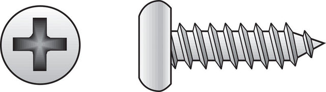 Hillman No. 8 X 7/8 in. L Phillips Pan Head Sheet Metal Screws 100 pk
