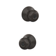 Schlage Plymouth Aged Bronze Entry Lockset 1-3/4 in.