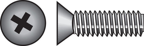 Hillman No. 8-32 X 1/2 in. L Phillips Flat Head Zinc-Plated Steel Machine Screws 100 pk