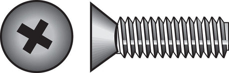 Hillman No. 1/4-20 X 1-1/2 in. L Phillips Flat Head Zinc-Plated Steel Machine Screws 100 pk