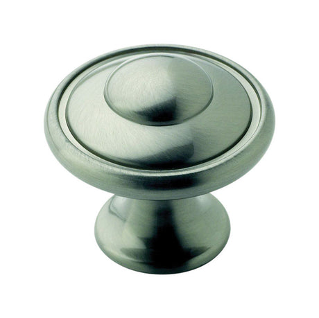 Amerock Allison Round Cabinet Knob 1-3/16 in. D 1-1/16 in. Satin Nickel 1 pk