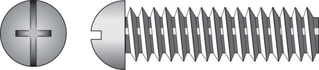 Hillman No. 6-32 X 1/4 in. L Combination Round Head Zinc-Plated Steel Machine Screws 100 pk