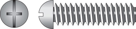 Hillman No. 6-32 X 3/8 in. L Combination Round Head Zinc-Plated Steel Machine Screws 100 pk