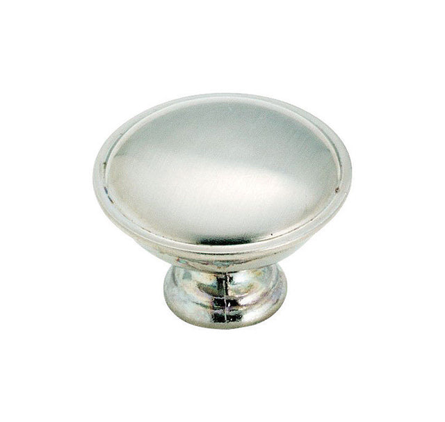 Amerock Allison Round Cabinet Knob 1-5/16 in. D 15/16 in. Brushed Chrome 10 pk