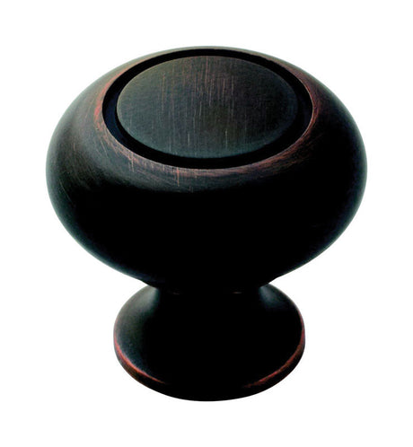 Amerock Allison Traditional Classics Round Cabinet Knob 1-1/4 in. D 1-3/16 in. Oil Rubbed Bronze 1 p