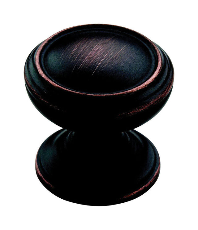 Amerock Revitalize Round Cabinet Knob 1-1/4 in. D 1-1/4 in. Oil Rubbed Bronze 1 pk