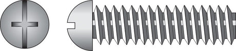 Hillman No. 6-32 X 1-1/2 in. L Combination Round Head Zinc-Plated Steel Machine Screws 100 pk
