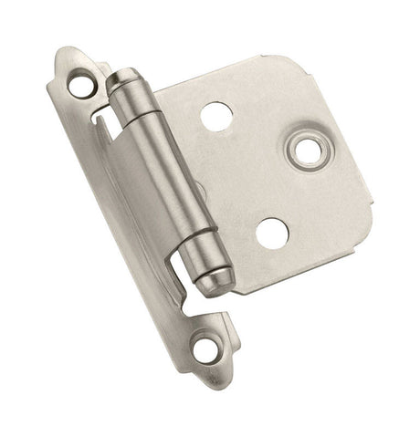 Amerock 1-13/16 in. W X 2-3/4 in. L Satin Nickel Silver Steel Cabinet Hinge 10 pk