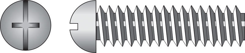 Hillman No. 8-32 X 3/4 in. L Combination Round Head Zinc-Plated Steel Machine Screws 100 pk