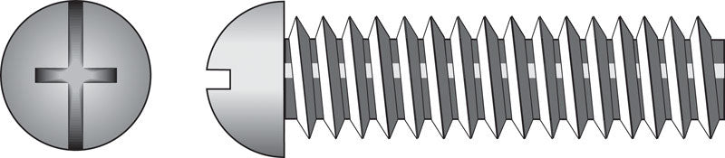 Hillman No. 8-32 X 1 in. L Combination Round Head Zinc-Plated Steel Machine Screws 100 pk