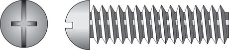Hillman No. 8-32 X 1 in. L Combination Round Head Zinc-Plated Steel Machine Screws 100 pk