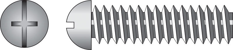 Hillman No. 8-32 X 1-1/2 in. L Combination Round Head Zinc-Plated Steel Machine Screws 100 pk