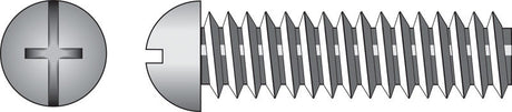 Hillman No. 8-32 X 1-1/2 in. L Combination Round Head Zinc-Plated Steel Machine Screws 100 pk