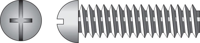 Hillman No. 8-32 X 2 in. L Combination Round Head Zinc-Plated Steel Machine Screws 100 pk