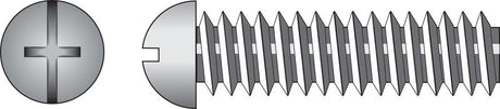 Hillman No. 10-32 X 1-1/2 in. L Combination Round Head Zinc-Plated Steel Machine Screws 100 pk