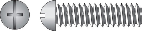 Hillman No. 10-24 X 3/4 in. L Combination Round Head Zinc-Plated Steel Machine Screws 100 pk