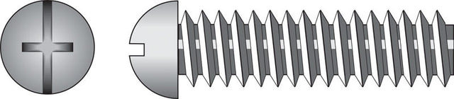 Hillman No. 10-24 X 3/4 in. L Combination Round Head Zinc-Plated Steel Machine Screws 100 pk