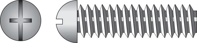 Hillman No. 10-24 X 1-1/2 in. L Combination Round Head Zinc-Plated Steel Machine Screws 100 pk