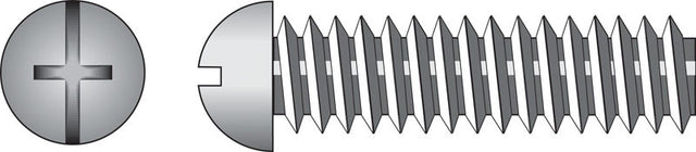 Hillman No. 10-24 X 2 in. L Combination Round Head Zinc-Plated Steel Machine Screws 100 pk
