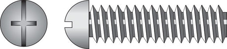 Hillman No. 10-24 X 3 in. L Combination Round Head Zinc-Plated Steel Machine Screws 100 pk
