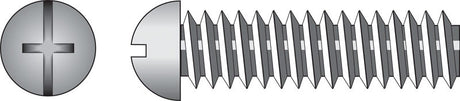 Hillman No. 1/4-20 X 1/2 in. L Combination Round Head Zinc-Plated Steel Machine Screws 100 pk