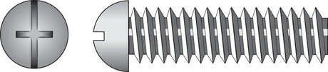 Hillman No. 1/4-20 X 3/4 in. L Combination Round Head Zinc-Plated Steel Machine Screws 100 pk