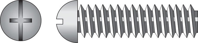 Hillman No. 1/4-20 X 3/4 in. L Combination Round Head Zinc-Plated Steel Machine Screws 100 pk