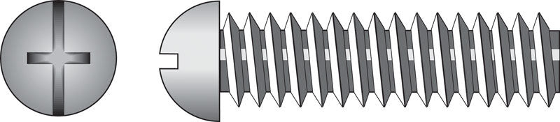 Hillman No. 1/4-20 X 1-1/2 in. L Combination Round Head Zinc-Plated Steel Machine Screws 100 pk