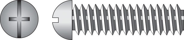 Hillman No. 1/4-20 X 1-1/2 in. L Combination Round Head Zinc-Plated Steel Machine Screws 100 pk
