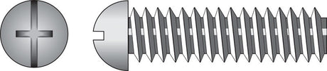 Hillman No. 1/4-20 X 2 in. L Combination Round Head Zinc-Plated Steel Machine Screws 100 pk