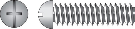Hillman No. 1/4-20 X 3 in. L Combination Round Head Zinc-Plated Steel Machine Screws 100 pk